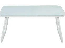 Set da giardino con tavolo 4 posti POMONTE Metallo Bianco