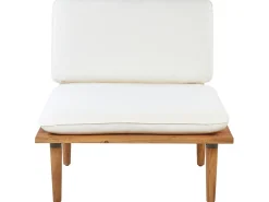 Set da giardino con tavolo 4 posti FRASCATI Modulare Legno di acacia certificato Bianco sporco