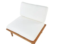 Set da giardino con tavolo 4 posti FRASCATI Modulare Legno di acacia certificato Bianco sporco