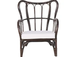 Set da giardino con tavolo 4 posti BRINDISI Rattan Marrone scuro