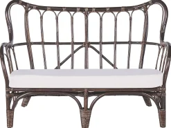 Set da giardino con tavolo 4 posti BRINDISI Rattan Marrone scuro
