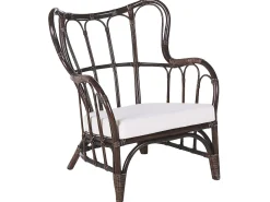 Set da giardino con tavolo 4 posti BRINDISI Rattan Marrone scuro