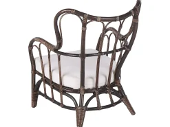 Set da giardino con tavolo 4 posti BRINDISI Rattan Marrone scuro