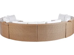 Set da giardino con tavolo 9 posti SEVERO Rattan sintetico (PE) Beige sabbia