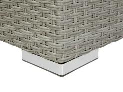 Set da giardino con tavolo 8 posti XXL Lato destro Modulare Rattan sintetico (PE) Grigio