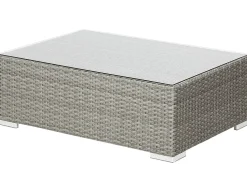 Set da giardino con tavolo 8 posti XXL Lato destro Modulare Rattan sintetico (PE) Grigio