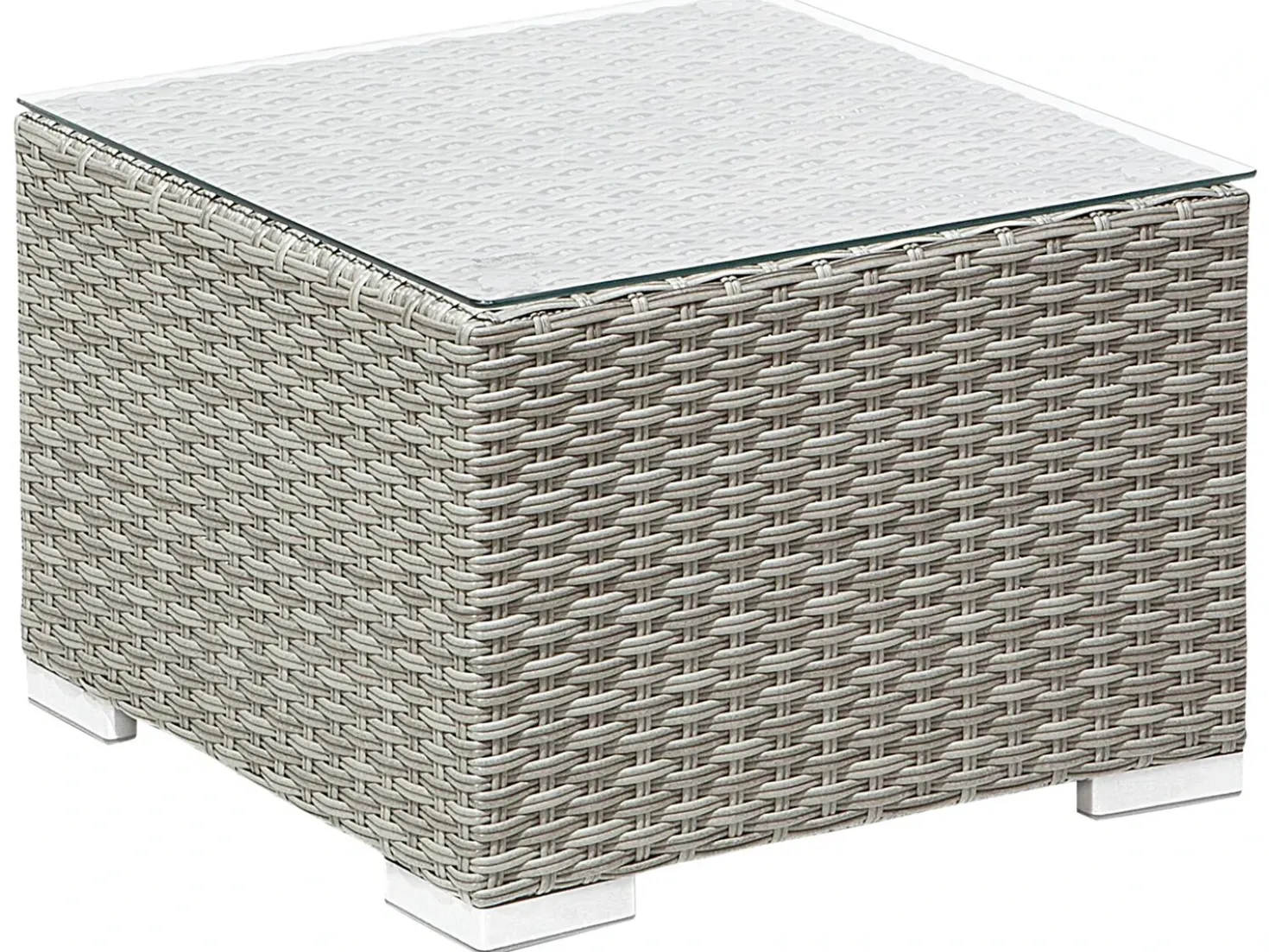 Set da giardino con tavolo 8 posti XXL Lato destro Modulare Rattan sintetico (PE) Grigio