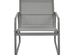 Set da giardino con tavolo 4 posti BARREA Metallo Grigio