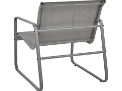 Set da giardino con tavolo 4 posti BARREA Metallo Grigio