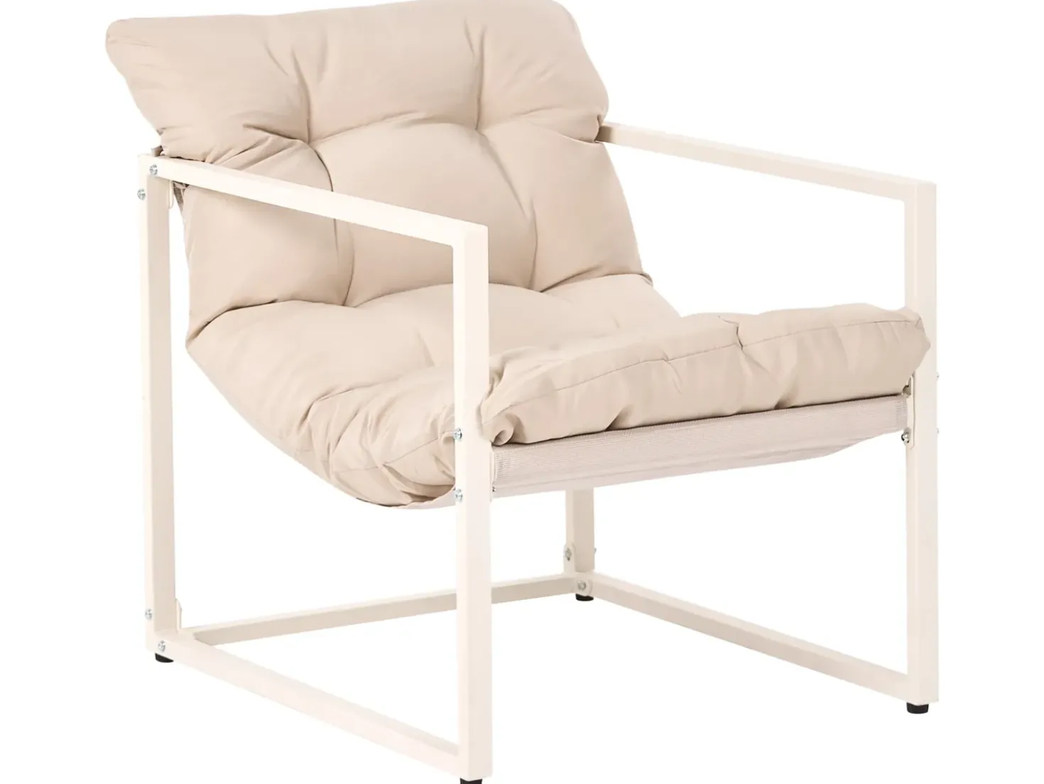 Set da giardino con tavolo 4 posti GARDA Metallo Beige
