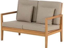 Set da giardino con tavolo 7 posti PATAJA Legno di acacia certificato Marrone chiaro