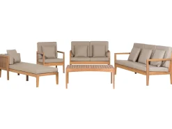 Set da giardino con tavolo 7 posti PATAJA Legno di acacia certificato Marrone chiaro