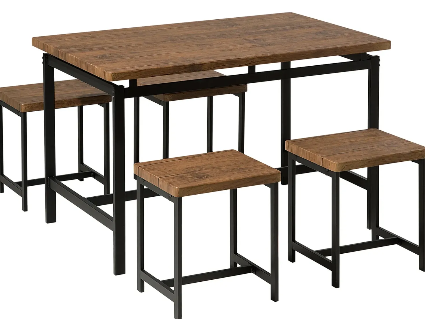 Set da pranzo ARLINGTON Marrone scuro 4 posti
