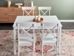 Set da pranzo BARLEE Legno di pioppo Bianco 4 posti