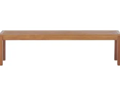 Set da pranzo da giardino con panche 6 posti MONSANO Legno d'eucalipto Marrone