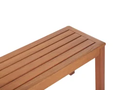 Set da pranzo da giardino con panche 6 posti MONSANO Legno d'eucalipto Marrone