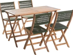 Set da pranzo da giardino 4 posti PROSSEDI Legno d'acacia Verde
