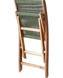 Set da pranzo da giardino 4 posti PROSSEDI Legno d'acacia Verde