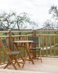 Set da pranzo da giardino 4 posti PROSSEDI Legno d'acacia Verde