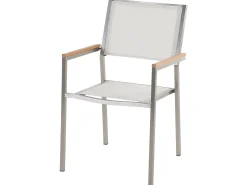 Set da pranzo da giardino 8 posti GROSSETO Piastra tripla Granito Lucido Nero/Bianco