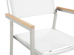 Set da pranzo da giardino 8 posti GROSSETO Piastra tripla Granito Lucido Nero/Bianco