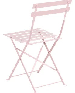Set da pranzo da giardino 4 posti FIORI Pieghevole Metallo Rosa pastello