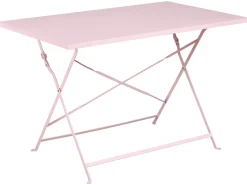 Set da pranzo da giardino 4 posti FIORI Pieghevole Metallo Rosa pastello