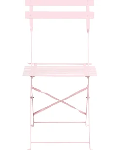 Set da pranzo da giardino 4 posti FIORI Pieghevole Metallo Rosa pastello
