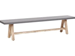 Set da pranzo da giardino con panche 8 posti TONNARE Cemento Grigio