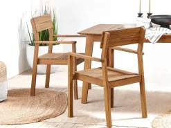 Set da pranzo da giardino 4 posti FORNELLI Legno d'acacia Marrone