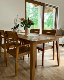 Set da pranzo da giardino 4 posti FORNELLI Legno d'acacia Marrone