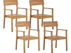 Set da pranzo da giardino 4 posti FORNELLI Legno d'acacia Marrone
