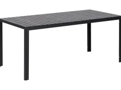 Set da pranzo da giardino con panche 6 posti NARDO Nero