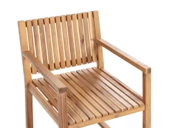 Set da pranzo da giardino 8 posti SASSARI PREMIUM con cuscini Legno di acacia certificato Beige chiaro