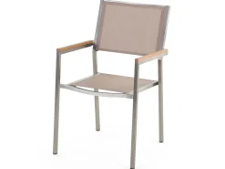 Set da pranzo da giardino 6 posti GROSSETO Legno d'eucalipto Marrone/Beige