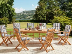 Set da pranzo da giardino 8 posti MAUI II con cuscini Legno d'acacia Multicolore