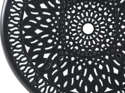 Set da pranzo da giardino 4 posti ANCONA con cuscini Metallo Nero