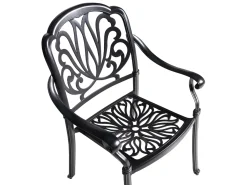 Set da pranzo da giardino 4 posti ANCONA con cuscini Metallo Nero