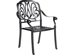 Set da pranzo da giardino 4 posti ANCONA con cuscini Metallo Nero