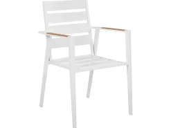 Set da pranzo da giardino 6 posti VALCANETTO/TAVIANO Metallo Bianco