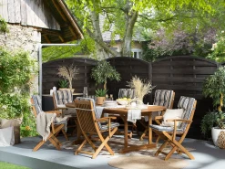 Set da pranzo da giardino 8 posti MAUI con cuscini Legno d'acacia Multicolore