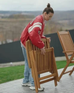 Set da pranzo da giardino 6 posti JAVA PREMIUM Legno d'acacia Beige chiaro