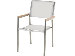 Set da pranzo da giardino 8 posti GROSSETO Vetro incrinato Trasparente/Bianco