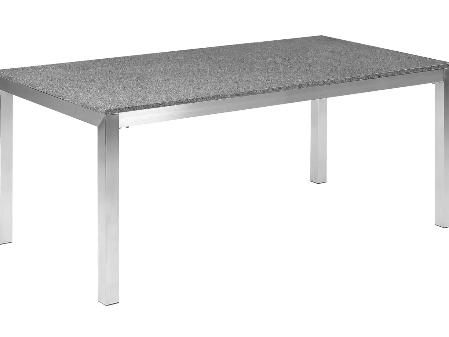 Set da pranzo da giardino 6 posti GROSSETO Granito Lucido Grigio/Beige
