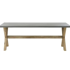 Set da pranzo da giardino con sgabelli 8 posti OLBIA Cemento Grigio
