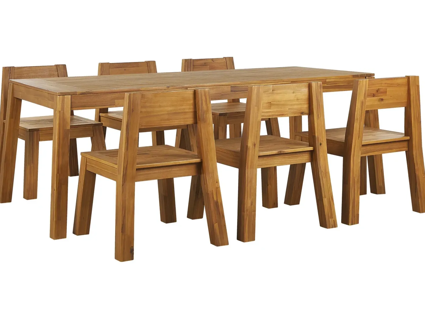Set da pranzo da giardino 6 posti LIVORNO Legno d'acacia Marrone