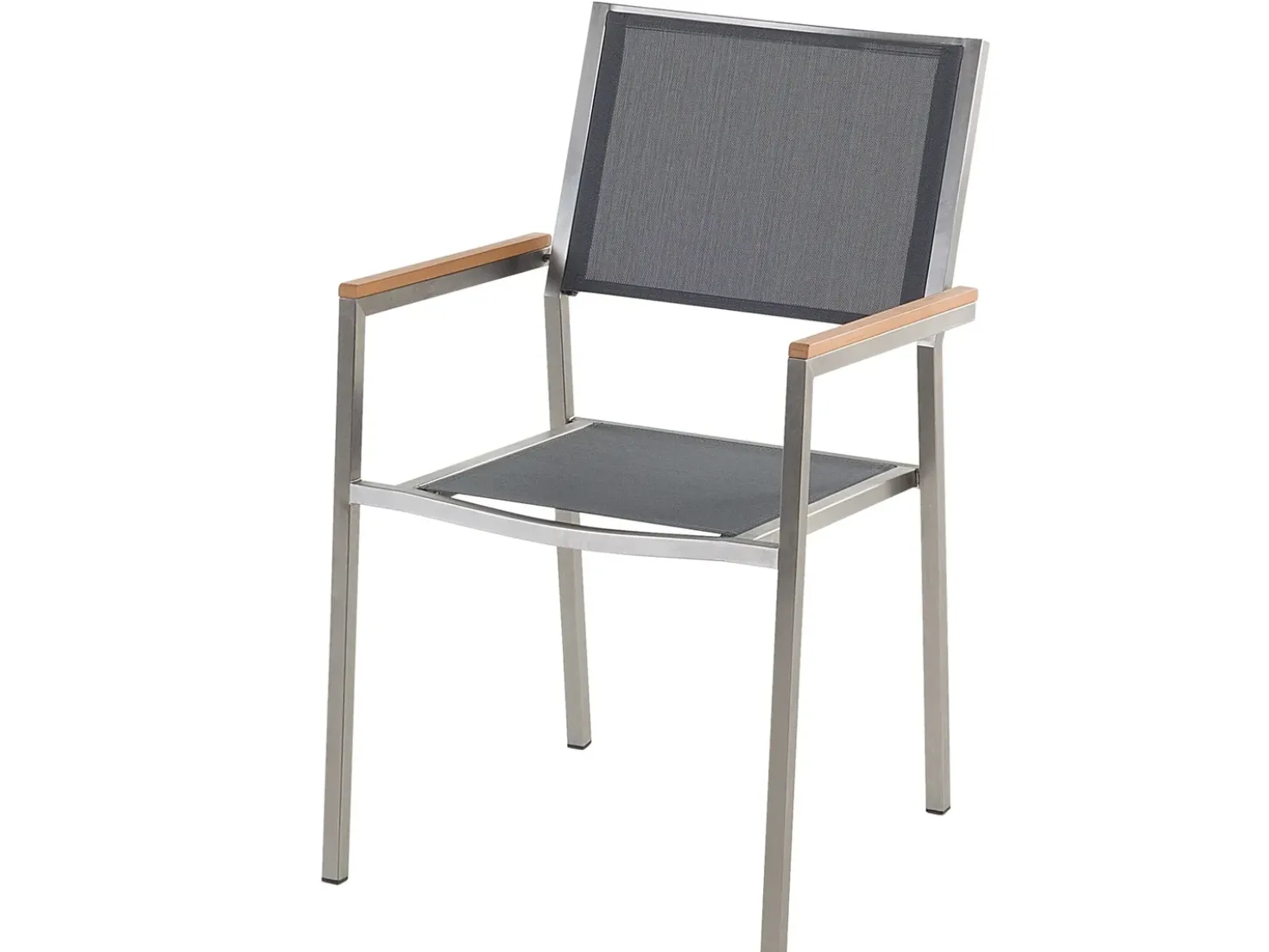Set da pranzo da giardino 6 posti COSOLETO/GROSSETO Vetro temperato Effetto marmo Grigio