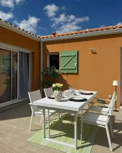 Set da pranzo da giardino 8 posti VALCANETTO/GROSSETO Metallo Bianco