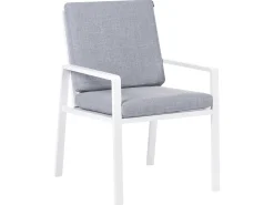 Set da pranzo da giardino 4 posti VISSO Grigio/Bianco