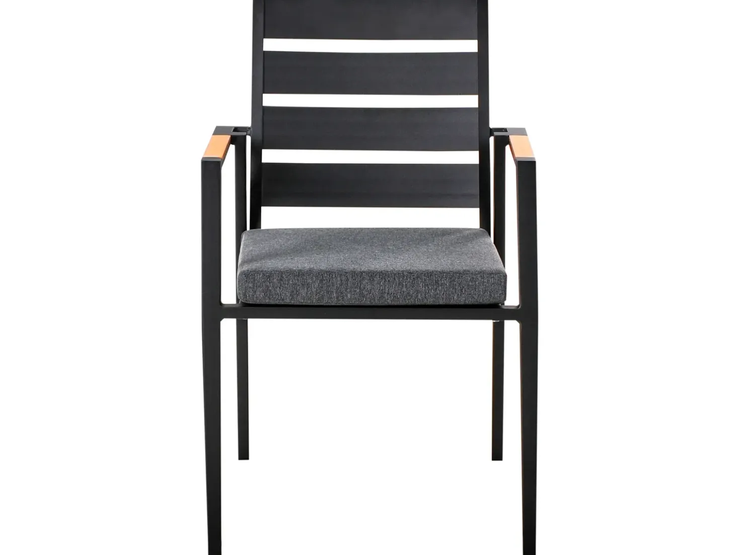 Set da pranzo da giardino 4 posti MALETTO/TAVIANO con cuscini Metallo Nero